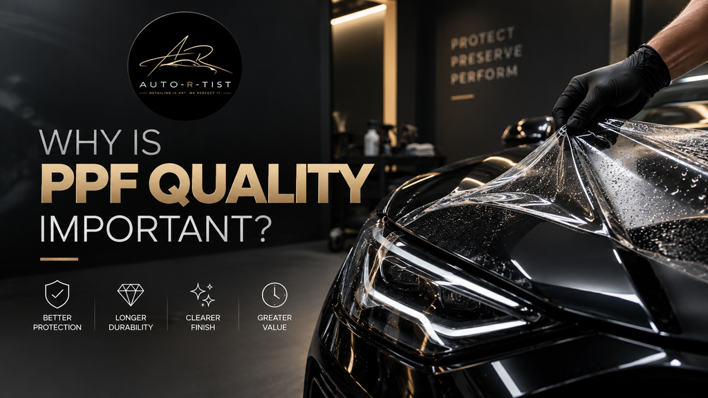 Why is PPF quality important? Installer applying premium paint protection film