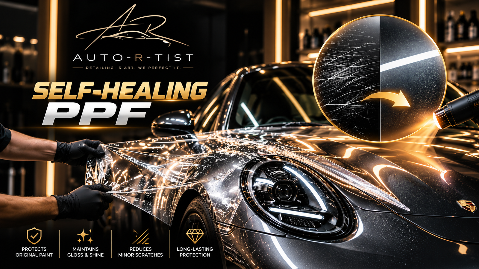 How self-healing PPF works to reduce minor scratches and protect car paint