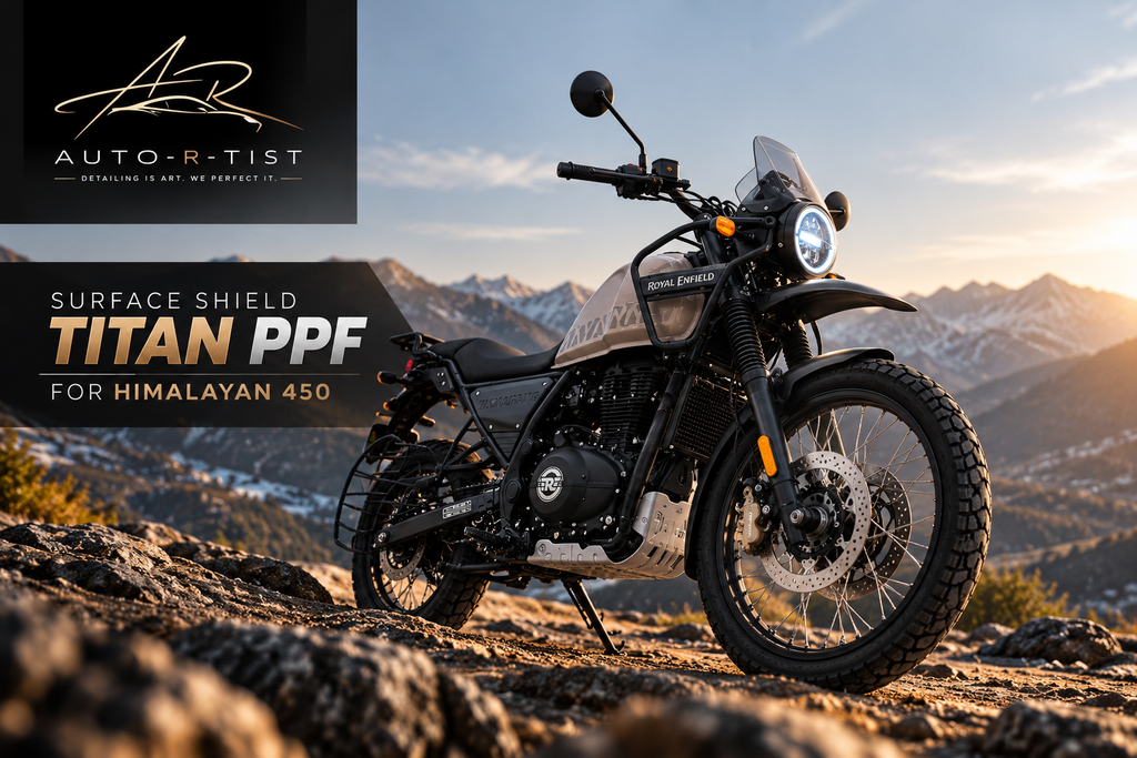 Surface Shield Titan PPF for Himalayan 450 by Auto-R-Tist Hyderabad