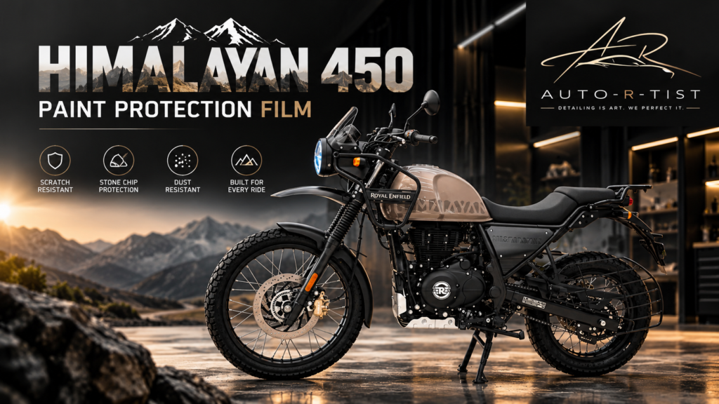 Himalayan 450 with Surface Shield Titan PPF at Auto-R-Tist Hyderabad