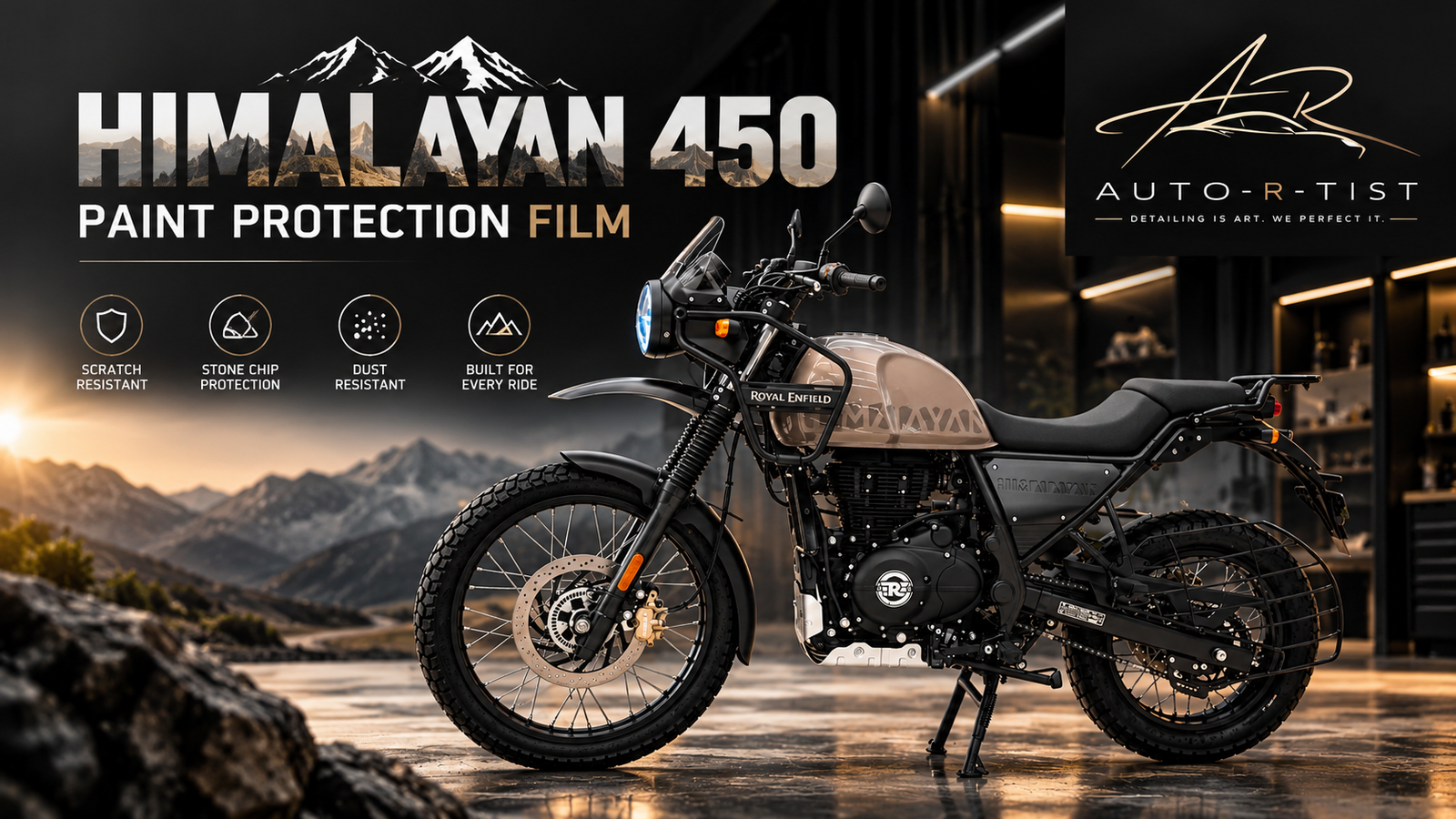 Himalayan 450 with Surface Shield Titan PPF at Auto-R-Tist Hyderabad